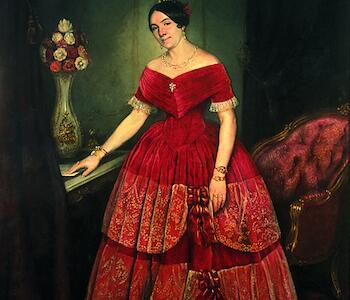 PUEYRREDON, Prilidiano - Retrato de Manuelita Rosas, 