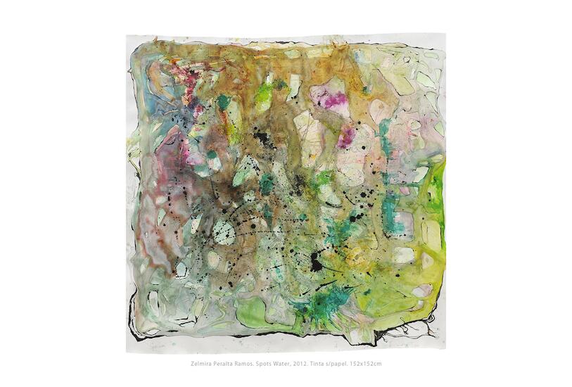  Spots Water, 2012, Tinta s-papel, 152x152 cm 