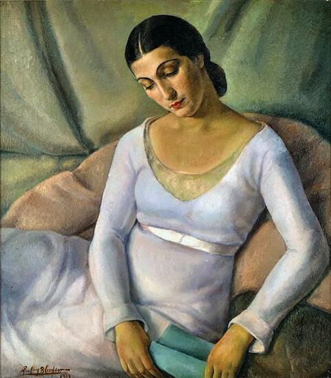 Paulina Blinder, “Figura”, 1934, óleo sobre tela, 99,5 x 88 cm. Colección Museo Nacional de Bellas Artes
