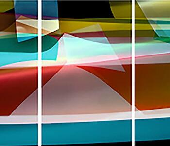 Tríptico 9637  Serie: Formas de luz. 30 x 40 cm. Fotografia color - Foto performance lumínica  Impreso en papel fotográfico. 2018