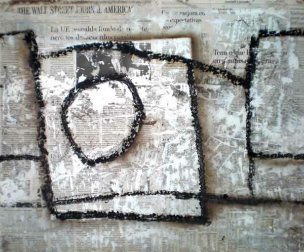 Adrián Lirman, Impro 7, óleo sobre diario, 68x56 cm. 2011.