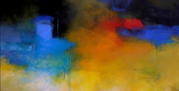 Paisaje otoñal, acrílicro sobre tela, 60 x 100 cm, 2011.