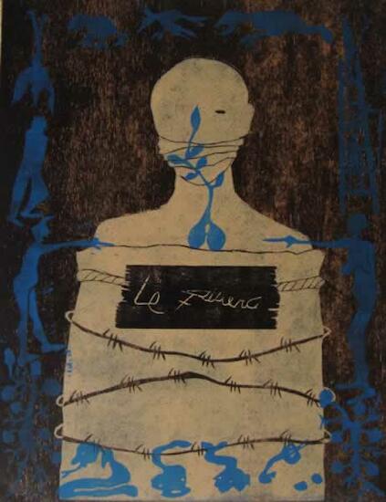 Marina Rothberg Te quiero. Xilografia, 50 cm. x 65 cm.