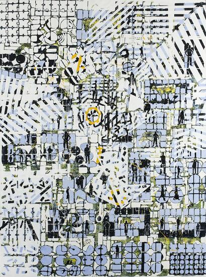 Javier Carrera - Buenos Aires - Festejo Popular - 150 x 200 acrilico sobre tela 2010