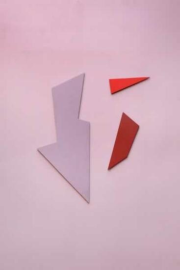 Raúl Lozza, óleo sobre madera, obra No163, (1948) 170 x 111 cm.63, (1948) 170 x 111 cm.