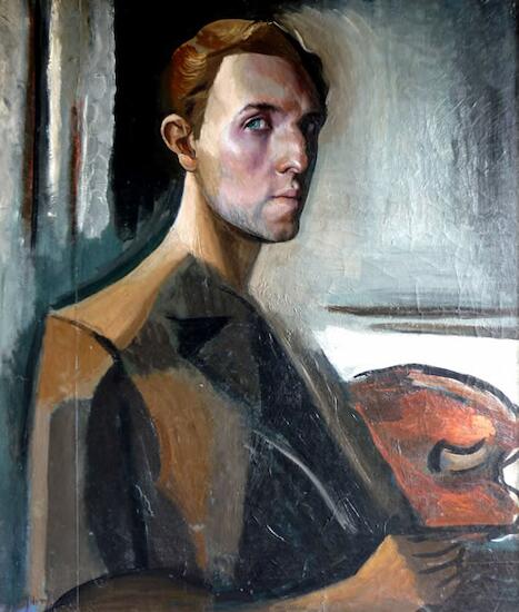Lino Enea Spilimbergo Autoretrato 1930, óleo sobre cartón, 72,5 x 61 cm