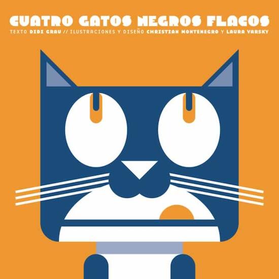 Cuatro gatos negros flacos