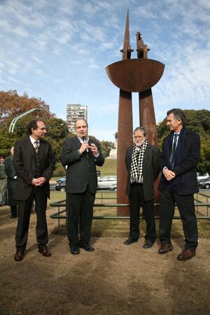 Daniel Maman, Hernán Lombarda, Bastón Díaz y Mauricio Macri 