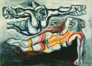 José Clemente Orozco. Mujer con figura volando, 1945