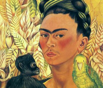 Frida-Kahlo, Autorretrato con loro y chango