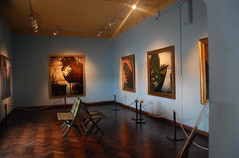 Las salas del Museo cuentan con una copiosa colección de obras originales de Quinquela Martín