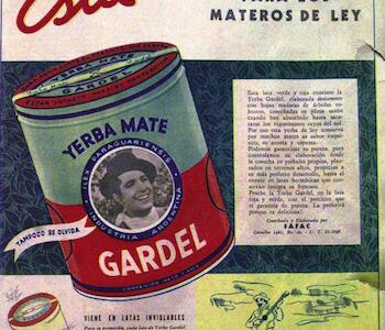 Publicidad de Yerba Mate "Gardel"