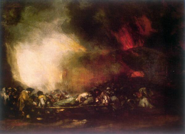 GOYA Y LUCIENTES, Francisco José de - Incendio de un hospital