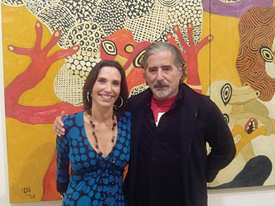 Patricia Pinilla, Directora Museo Pedro de Osma y el artista Ramiro Llona.
