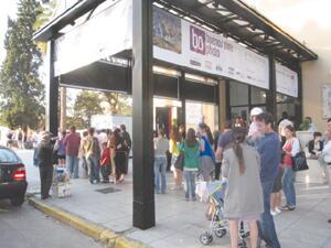 Entrada a la feria en el Palais de Glace