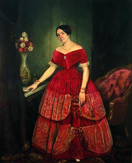 Retrato de Manuelita Rosas realizado por Prilidiano Pueyrredón da cuenta de ello.