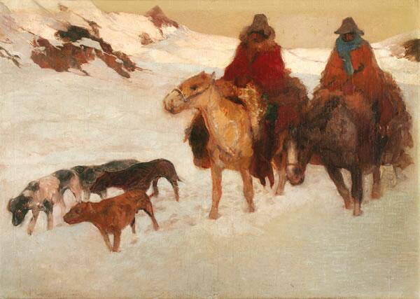 "La cacería del guanaco", obra de 1905 de Fernando Fader, encabeza el ranking de ventas en las subastas de agosto.