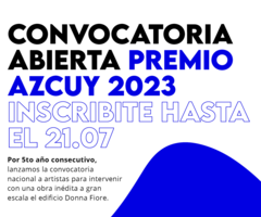 Convocatoria abierta Premio Azcuy 2023
