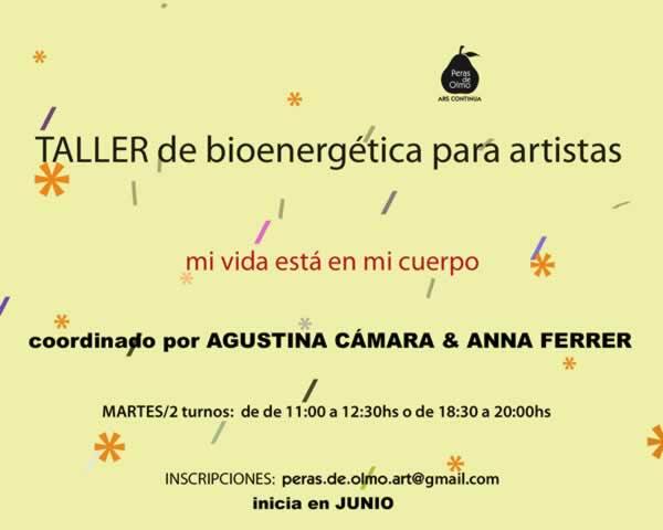 Taller de bioenergética para artistas y amigos del arte