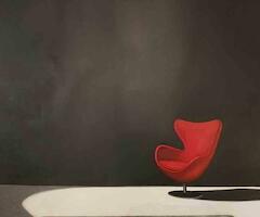 Sillón rojo, óleo sobre tela 100 x 140 cm 2019