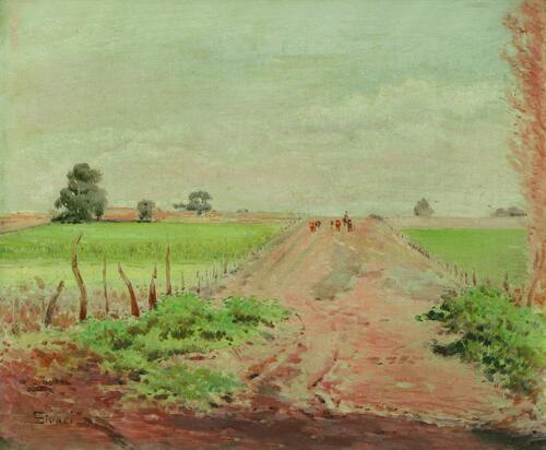 Paisaje, aprox. 1900, Óleo s/tela, 36 x 44 cm