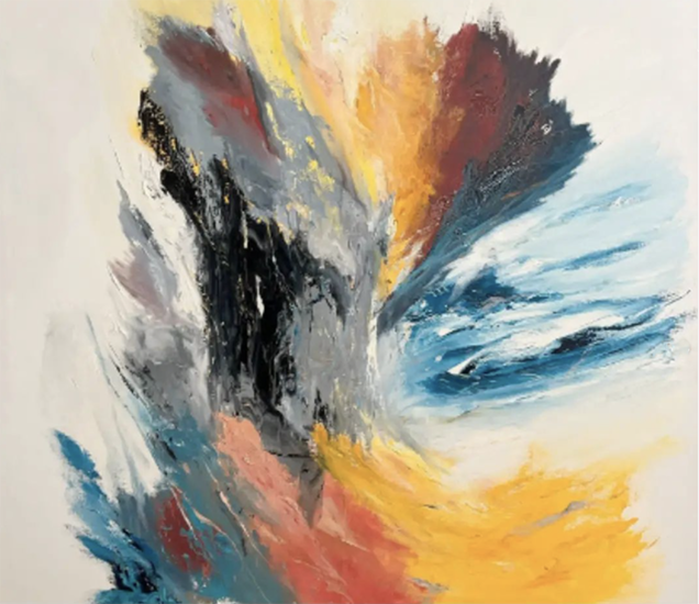 "Remolinos", óleo sobre tela, 120x100 cm. 