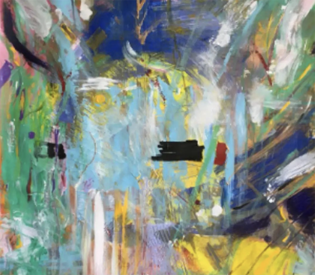 "S/título", acrílico y óleo s/tela. 100x150 cm. 