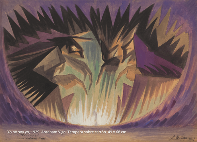 Yo no soy yo, 1929. Abraham Vigo. Témpera sobre cartón. 49 x 68 cm.