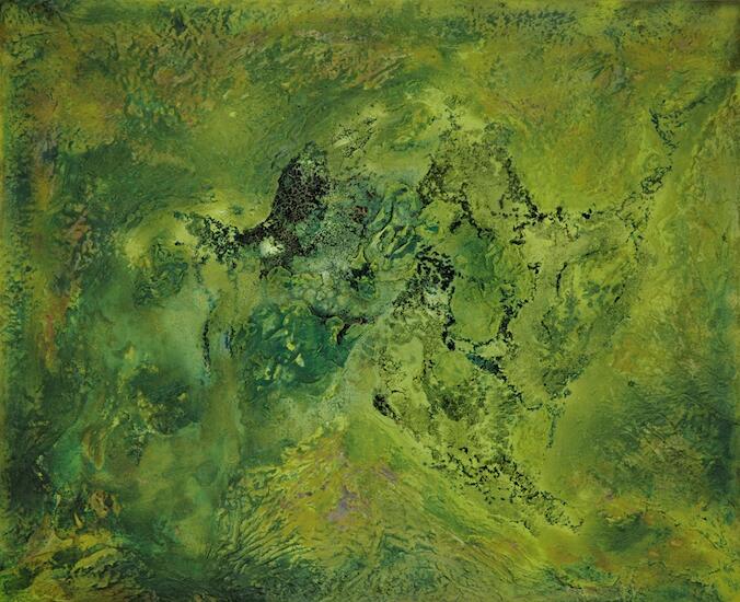 Greengrss, técnica mixta