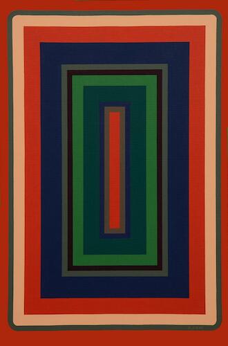 Eduardo Serón -Serie de los Espacios Ignotos IV 1982 - acrílico s tela 60 X 40 cm. Gentileza Alejandro Faggioni