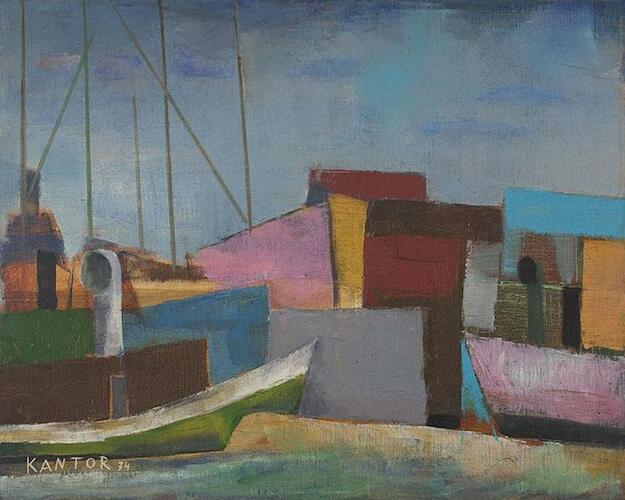 VUELTA DE ROCHA BsAs 1974, oleo sobre tela, 50x40 cm