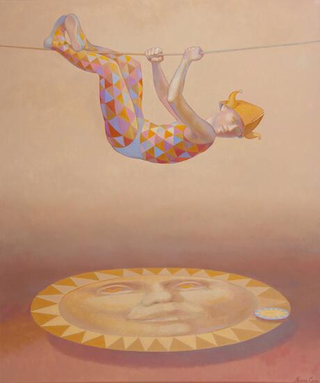 Equilibrio, óleo sobre tela