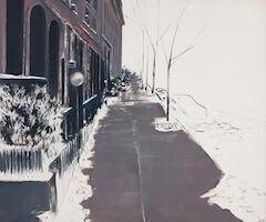 Rómulo Macciò. Snow in Uptown, 1990. Óleo sobre tela, 170 x 198 cm