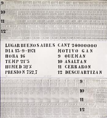 Del 13/9/71, 1971, Fotocopia, fibra y tinta c/ esténcil