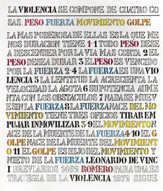 Para una estrategia de la violencia, 1972, fibra y lápiz s/papel