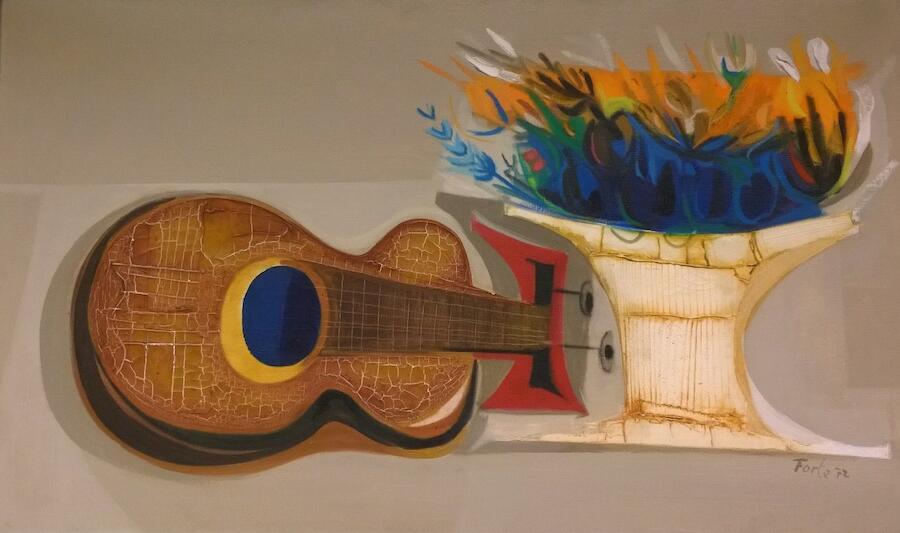 Lote N° 62 “Guitarrola y Flores”