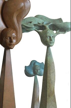 Guardianes de la Naturaleza, 60 x 15 x 30, Bronce