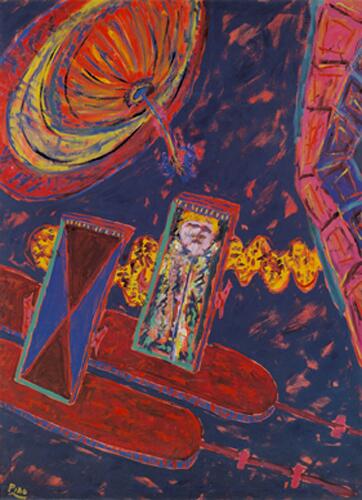 Escena Imaginada, 1990, óleo sobre tela, Colección particular