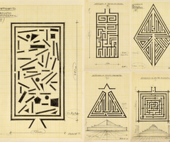 Horacio Zabala Anteproyecto de laberintos monumental I - XI, 1972