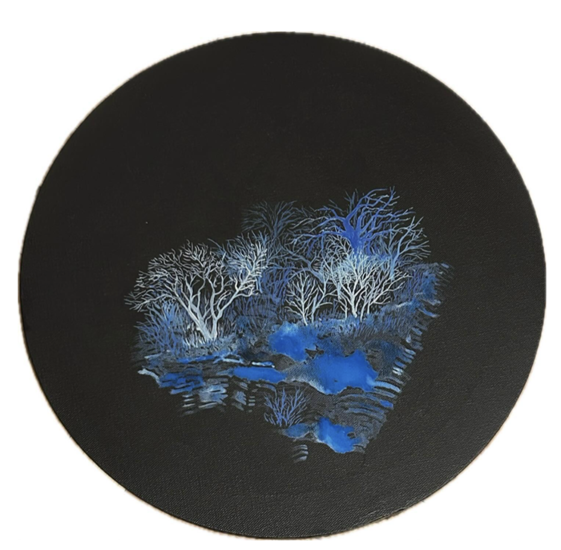 Bosque nocturno Tintas y grafito sobre sobre tela