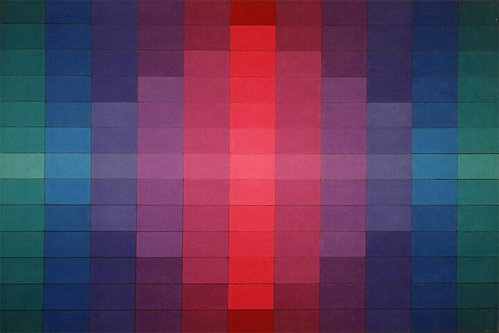 Intihuasi II. Puente, Alejandro. Fecha: 1973. Técnica: Acrílico sobre tela. Medidas: 80 x 120 cm. 