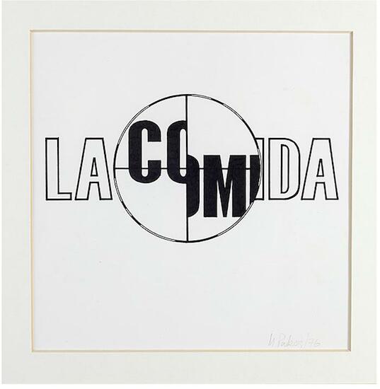 La Comida, (serie Obras Tipográficas) 1976