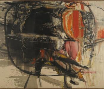Hambre  Autor:  Macció, Rómulo (Argentina, Buenos Aires, 1931 - Argentina, Buenos Aires, 2016). Fecha: 1961. Técnica: Óleo sobre tela. Medidas: 199,8 x 249,8 cm.