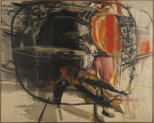 Hambre  Autor:  Macció, Rómulo (Argentina, Buenos Aires, 1931 - Argentina, Buenos Aires, 2016). Fecha: 1961. Técnica: Óleo sobre tela. Medidas: 199,8 x 249,8 cm.