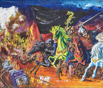 Antonio Berni I El Apocalipsis . 1981. Acrílico sobre papel 100 x 164 cm