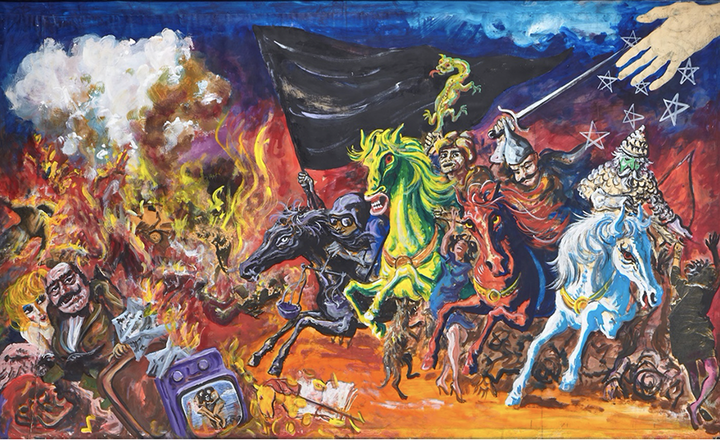 Antonio Berni I El Apocalipsis . 1981. Acrílico sobre papel 100 x 164 cm