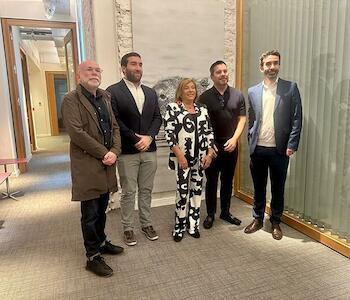Luis Naveiro, Gabriel Romero, Beatriz Kunin, Joaquín Rodríguez y Juan Carlos Aquino en el lanzamiento ArteCo 2025