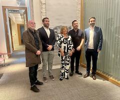Luis Naveiro, Gabriel Romero, Beatriz Kunin, Joaquín Rodríguez y Juan Carlos Aquino en el lanzamiento ArteCo 2025