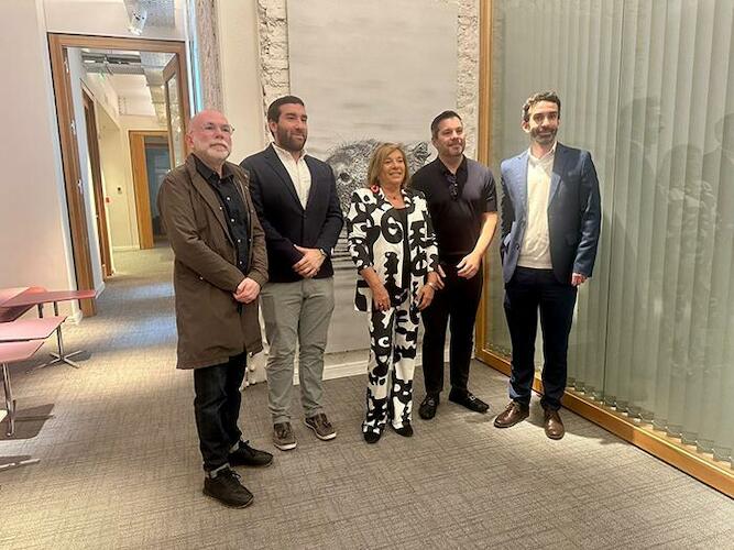 Luis Naveiro, Gabriel Romero, Beatriz Kunin, Joaquín Rodríguez y Juan Carlos Aquino en el lanzamiento ArteCo 2025