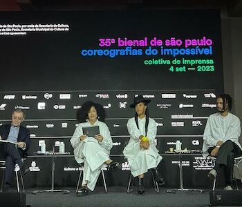 Conferencia de prensa “Coreografías de lo imposible”. Curadores: Manuel Borja Villel, Diane Lima, Grada Kilomba y Hélio Menezes.